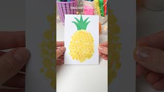 Pineapple🍍with Creative Art Technique shorts [upl. by Ona442]