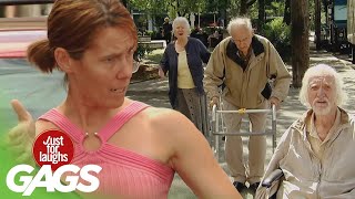 Epic Old Man Traffic Jam Prank  Just For Laughs Gags [upl. by Rehportsirhc]