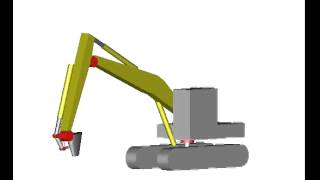 Dymola  Excavator simulation [upl. by Spalla391]