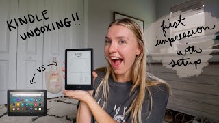 unbox my new kindle with me paperwhite setup  tour  kindle fire comparison  2022 [upl. by Ziana]