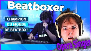 quotonly his voicequot  MB14s GODLIKE looping  Le live de MB14 dans un Un Éclair  beatbox reaction [upl. by Hgielrahc]