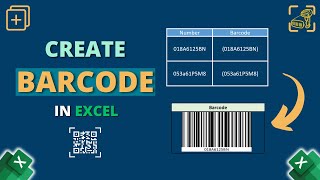 How to Create Barcode in Excel [upl. by Samara827]