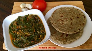 Spinach Curry with RotlaFlat Millet Bread My Style  Mchicha na Mkate wa Mawele Mumtaz Hasham [upl. by Amberly677]