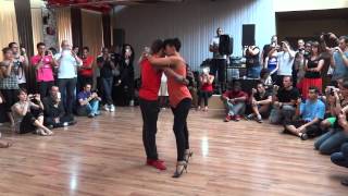 Kizomba Lift technic with Morenasso and Anaïs Millon at PTF 2013 [upl. by Hitt]