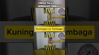 PERBANDINGAN KEKUATAN PALU BERBAHAN KUNINGAN VS TEMBAGA mesinpreshidrolik ujikekuatan [upl. by Katti]