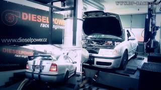 Skoda Octavia 19TDI 110PS to 203PS  503Nm  DIESELPOWER dyno tuning wwwdpracecom [upl. by Arutak]