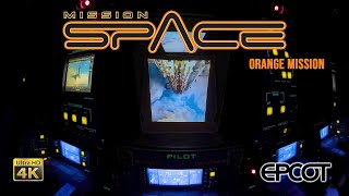 Mission Space Orange Low Light Wide Angle 4K POV with Queue EPCOT Walt Disney World 2021 03 03 [upl. by Aissej]