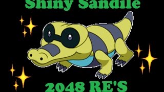 Shiny Sandile in 2048 encounters Pokemon Black 2 [upl. by Yrojram]