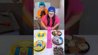 Chocolate cakes vs yellow cakes ice cream challenge🍨 benazelart funny by Ethan Funny Family [upl. by Thgiwed]