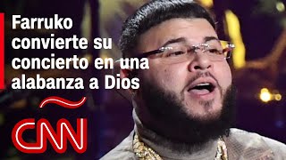 Farruko anuncia su retiro y convierte concierto en Miami en alabanza religiosa desatando críticas [upl. by Akenet]