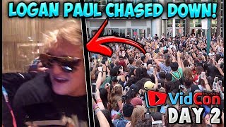 WE CHASED DOWN LOGAN PAUL THROUGH 10000 FANS  Vidcon Day 2 [upl. by Otreblon]