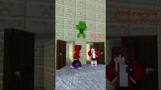 Funny video MIkey knock door team JJ  Baby zombie minecraft shorts [upl. by Anitak]