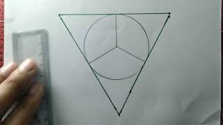 Draw an equilateral triangle that fits exactly outside a circle [upl. by Theda812]