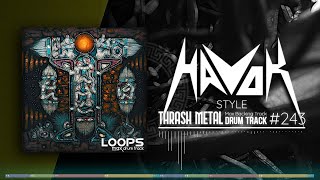 Thrash Metal Drum Track  Havok Style  170 bpm [upl. by Etteiluj]