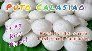 PUTO CALASIAO  Using RICE FLOUR EXACT TASTE AND TEXTURE Quick and Easy Recipe  PUTO BIGAS [upl. by Jackelyn901]