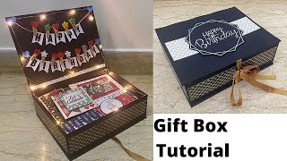 How To Make Hamper Box At Home  Handmade Birthday Gift Ideas  Gift Box Tutorial  Crafteholic [upl. by Sherer802]