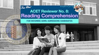 ACET Reviewer No 8 Reading Comprehension  reviewcentral acet admu freereviewer onebigfight [upl. by Enomsed26]