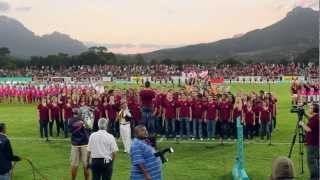 Die Universiteit Stellenbosch Koor sing Nkosi Sikelel iAfrika voor Varsity Cup wedstryd [upl. by Damle]