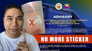 NO MORE Arrival Stickers  Philippine travel advisory updates April 2024 [upl. by Brass11]