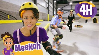 Blippi amp Meekahs Skate Park Fun Day  4 HR OF MEEKAH  Educational Videos for Kids [upl. by Shaw772]