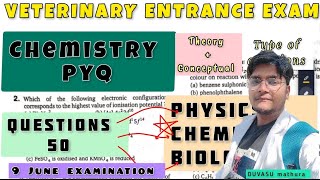 Chemistry previous year question  veterinary entrance exam  theoreticalconceptualnumerical 2024✅ [upl. by Ehsom]