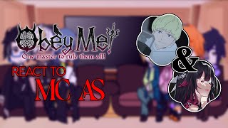 Obey me BROTHERS react to MC as Columbina amp Ryo Asuka  Devilman Crybaby x Genshin Impact x Obey Me [upl. by Mariann]