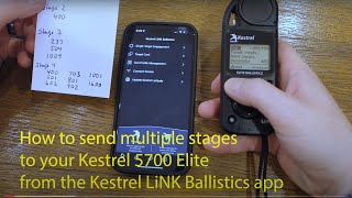 How to get multiple PRS stages on your Kestrel 5700 Elite using the Kestrel Ballistics phone app [upl. by Eneirda]