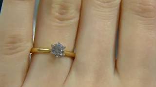 050ct Round Cut Diamond Solitaire Engagement Ring DR020 [upl. by Ainod]