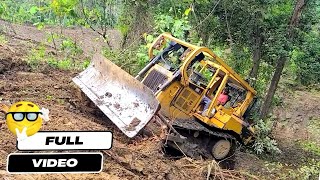 Amazing Operator Skills Dozer Leveling Dirt and Clearing The Bushes Into Plantation [upl. by Pogah]