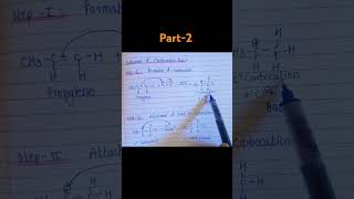 Mechanism of Markovnikov Rule organicreaction scienceexplained chemistry [upl. by Pironi]