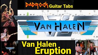 Eruption  Van Halen  Solo Guitar TABS Lesson [upl. by Alial]