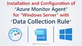 Azure Monitor  Deploy Azure Monitor Agent on Windows Servers  Data Collection Rule  Tutorial [upl. by Hertz]