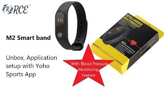 RCE  M2 Smart band for quotYoho sportsquot application with Blood pressure feature [upl. by Noitsirhc]