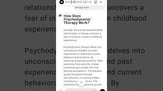 How Does Psychodynamic Therapy Work [upl. by Towroy848]