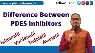 Differences Between PDE5 Inhibitors Sildenafil vs Vardenafil vs Tadalafil vs Avanafil pharmatraino [upl. by Undine]