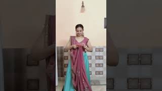 Saree draping on skirtsareesdraping skirtsareeshort [upl. by Freddy750]