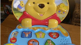 Musical and light up toy VTech Disney Winnie the Pooh Play and Learn Laptop with lights [upl. by Umberto]