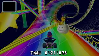 MKDS Rainbow Road 31537 flap former WR [upl. by Ydroj237]