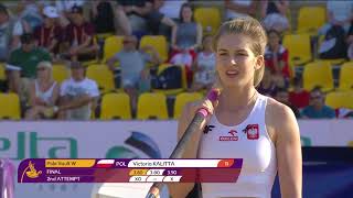 Womens pole vault European athletics u19 Championships 2018 Gyor [upl. by Ahseinad]