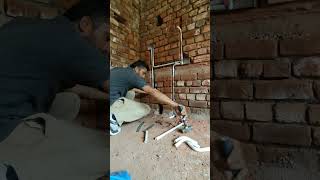 wall conduit electrical work electrical piping trendingshorts shorts [upl. by Osrick56]