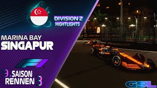 DIV 2 Highlights  3 Saisonrennen  Großer Preis von Singapur  Marina Bay Street Circuit [upl. by Anirehtac672]