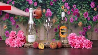 The Booze Bar  How to make Peach Bellini 🍑 [upl. by Yvaht]