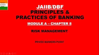 RISK MANAGEMEN AND BASEL ACCORD I JAIIB I PPB I CHAP  8 [upl. by Jevon330]