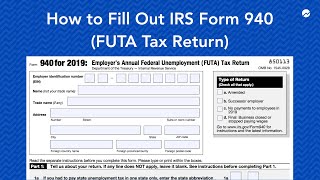 How to Fill out IRS Form 940 FUTA Tax Return [upl. by Ardnohsal]