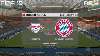 FIFA 19 RB Leipzig vs FC Bayern Gameplay Bundesliga 4K [upl. by Meean]