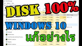 วิธีแก้ Disk 100 Windows 10 ปัญหาทำเครื่องช้าค้าง [upl. by Lula]