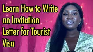 How to Write an INVITATION LETTER for TOURIST VISA [upl. by Behre]