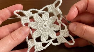 Easy Crochet Square Motif  Crochet Patterns Beautiful [upl. by Gates]