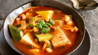 Korean Spicy Gochujang Stew  Gochujang Jjigae [upl. by Atiuqes]