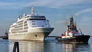 Silver Whisper Cruise Ship  Silversea Cruises  Venezia 10052024  Jolly Roger Galeone Veneziano [upl. by Supple964]